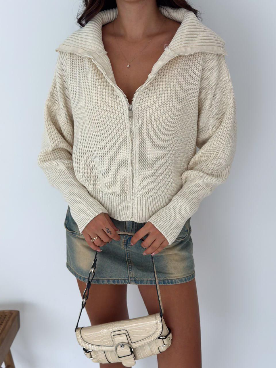 Knit Zip Sweater