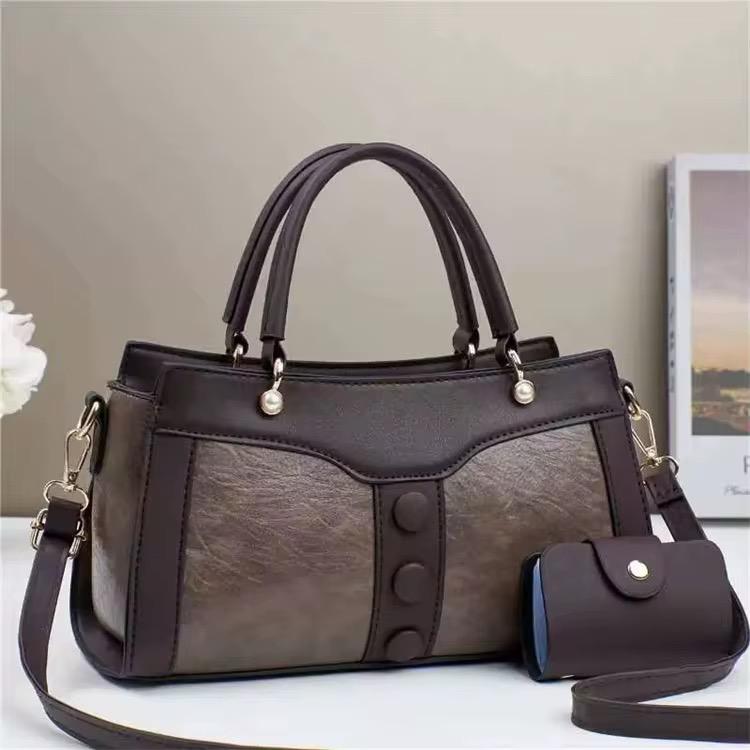 Classic Two-Tone Structured Handbag
