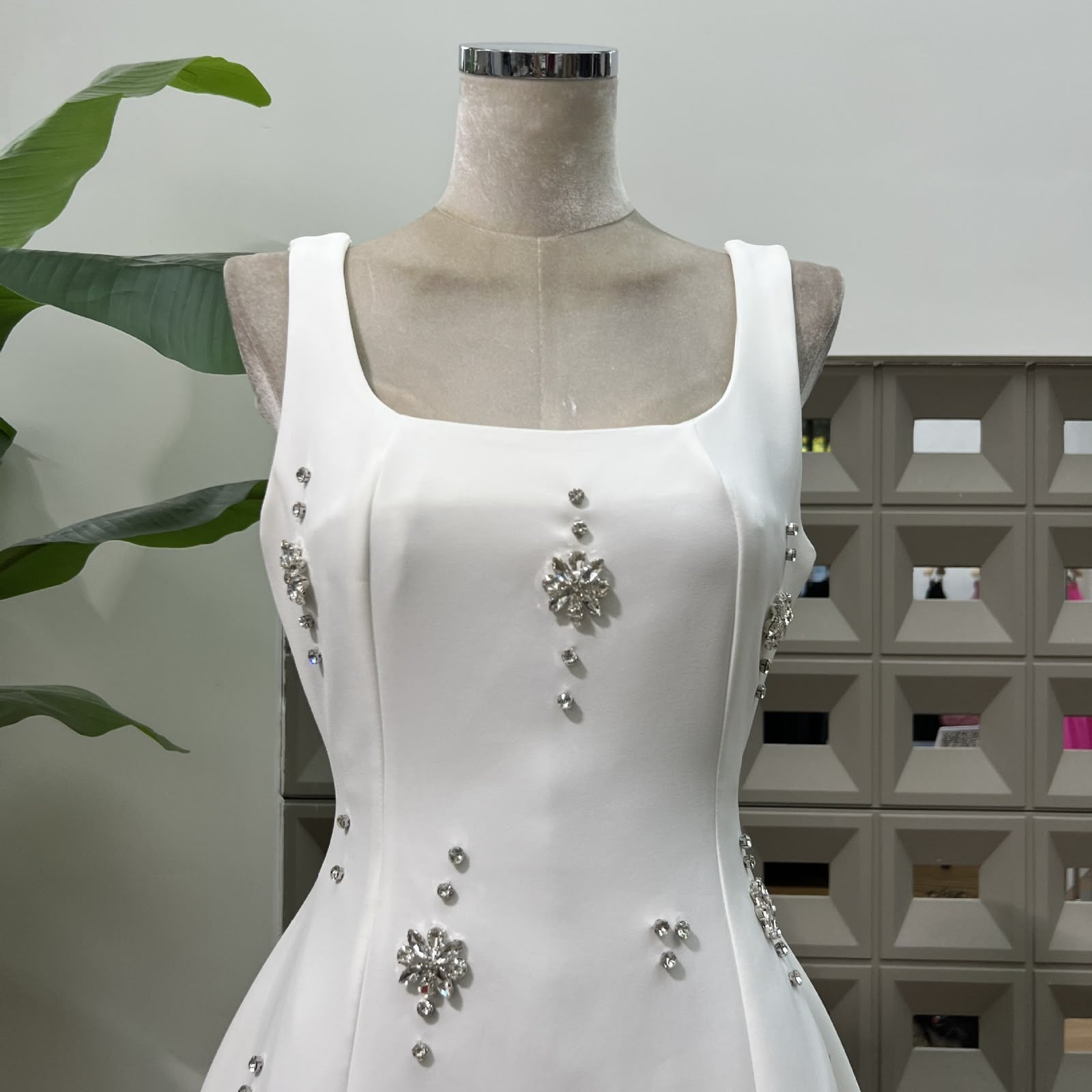 Aurelle Square Neck Mini Dress
