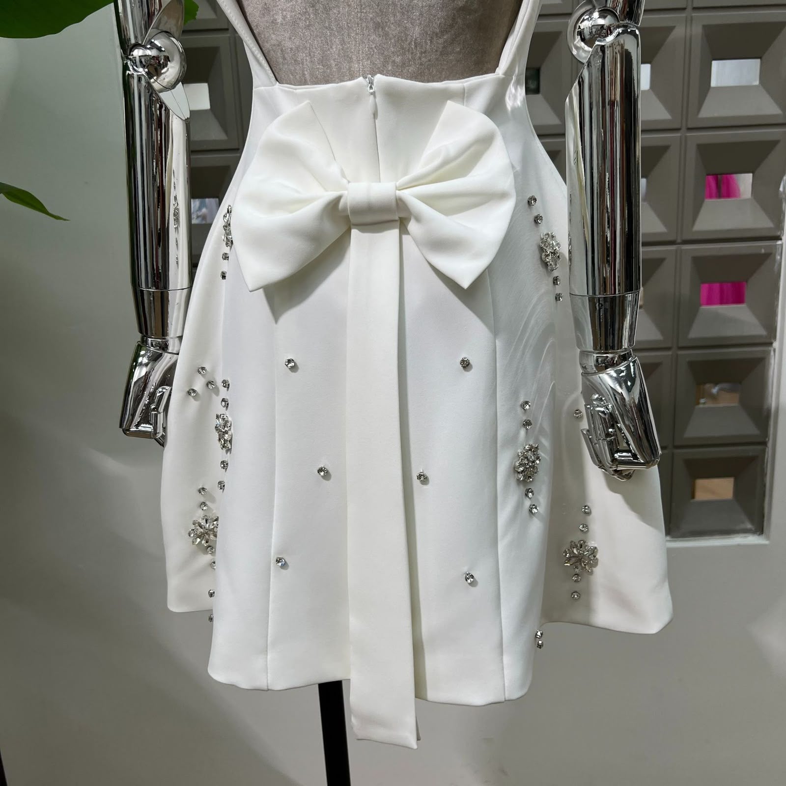 Aurelle Square Neck Mini Dress