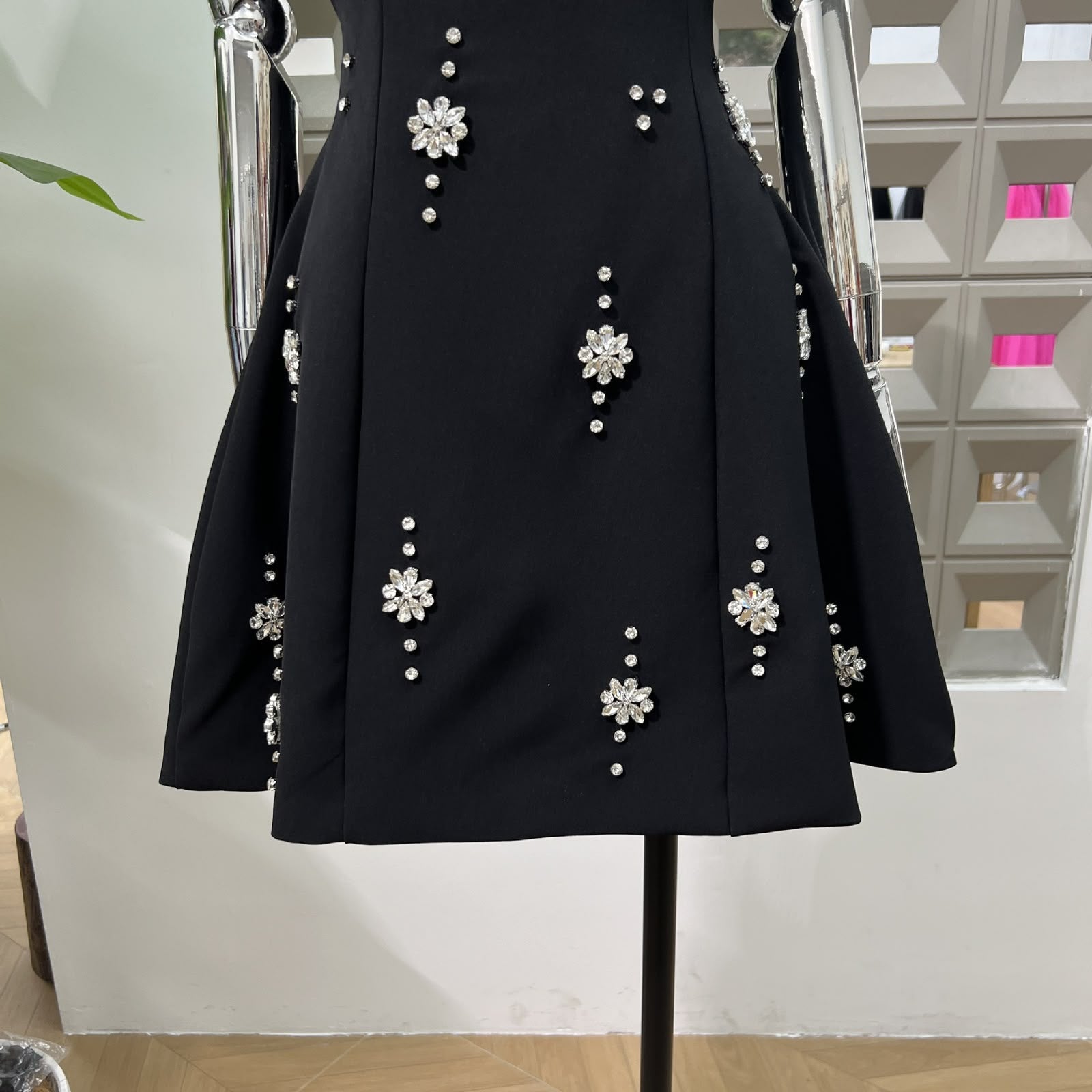 Aurelle Square Neck Mini Dress