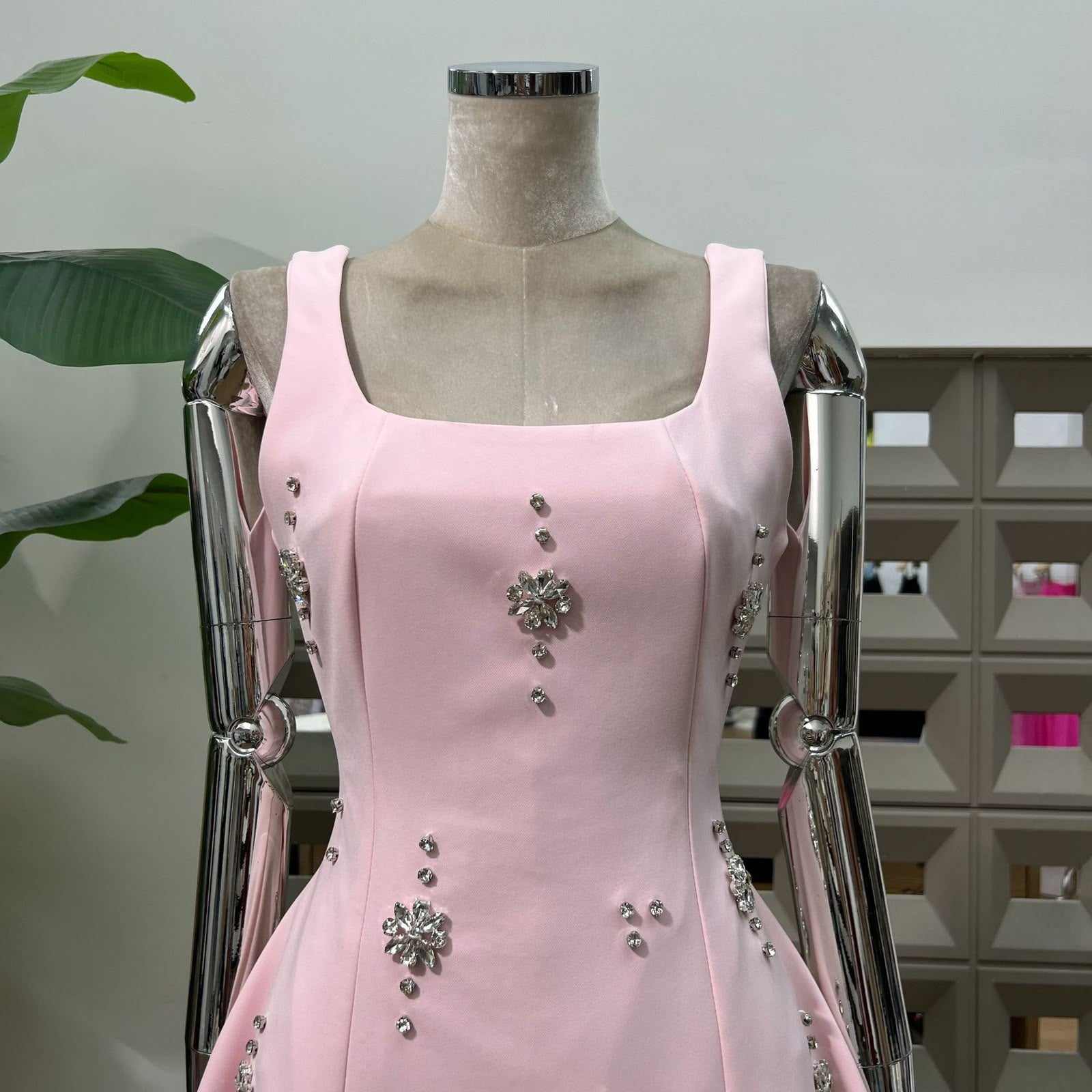 Aurelle Square Neck Mini Dress