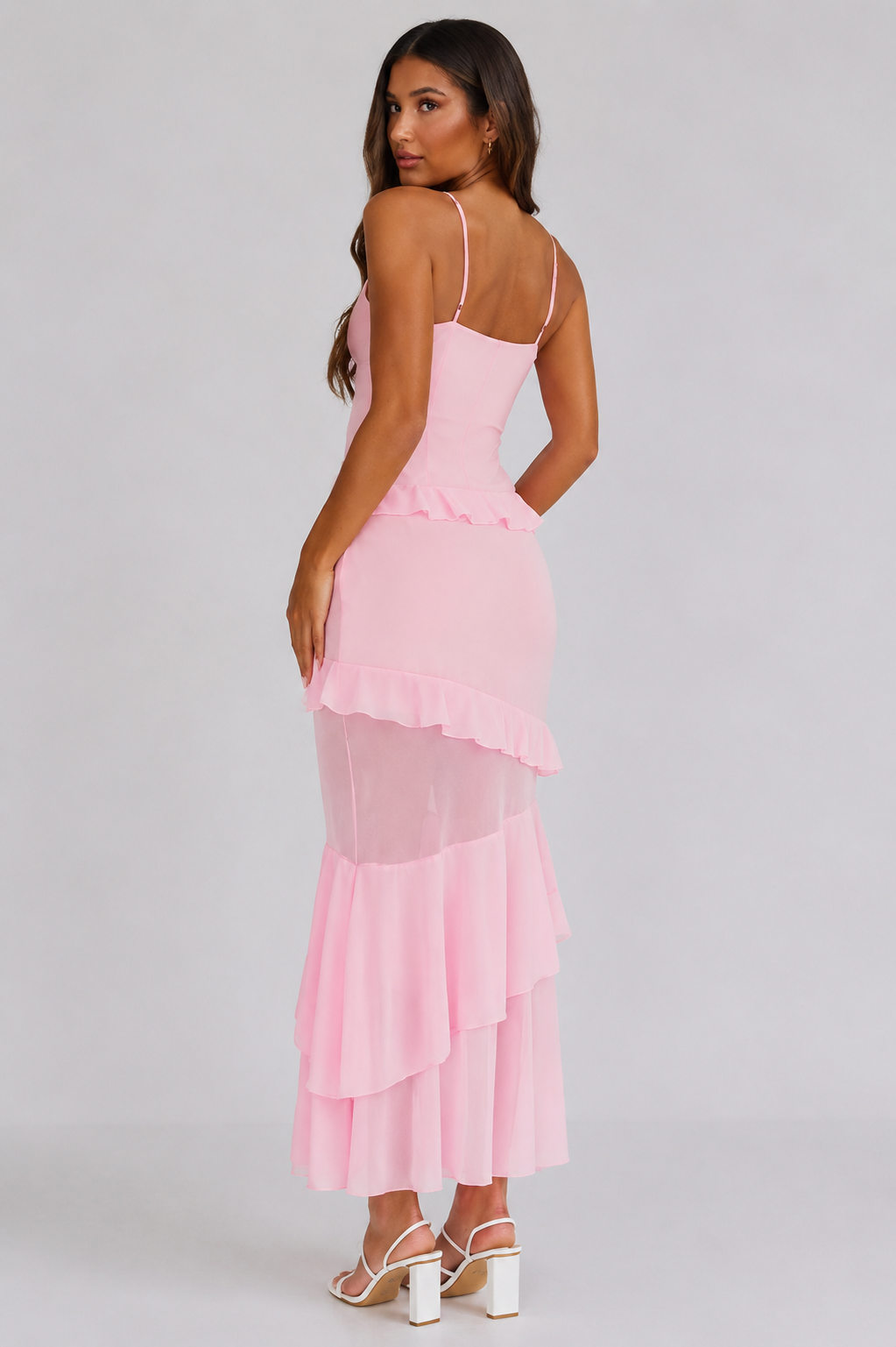 Elise Ruffle Maxi Dress