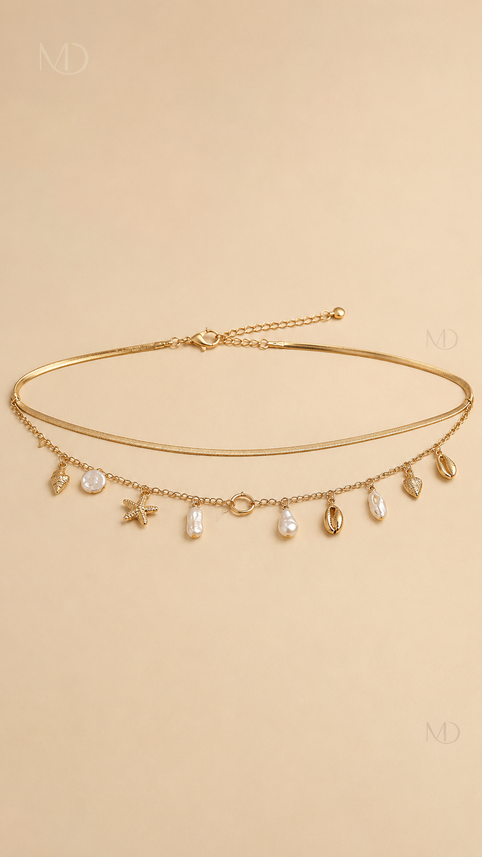 Anouk Layered Chain Belt - Gold Starfish Pearl item
