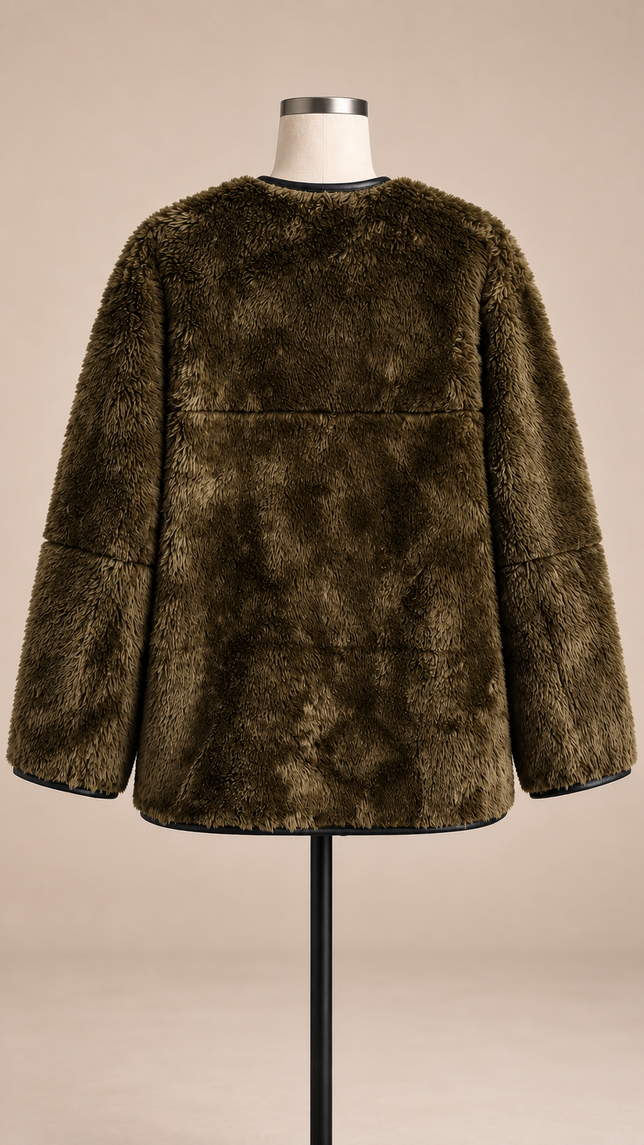 Cordelia Borg Jacket — Army Green mannequin back