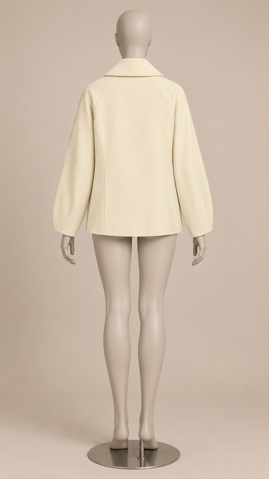 Paloma Corduroy Jacket — Beige mannequin back
