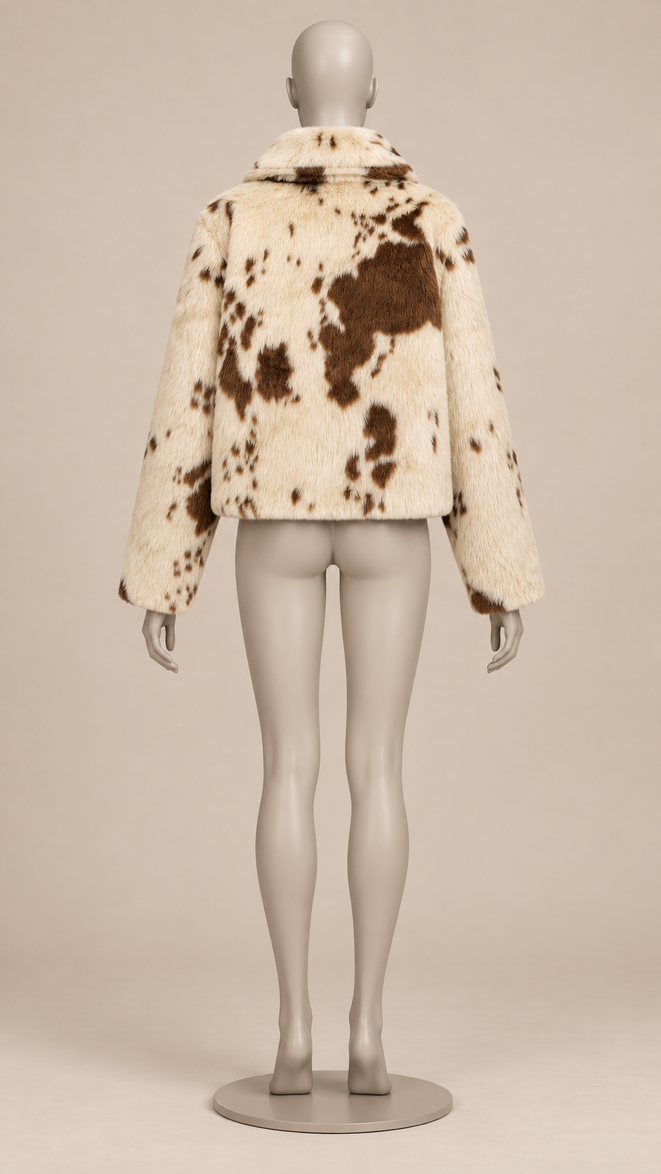 Gaia Dappled Jacket — Beige mannequin back