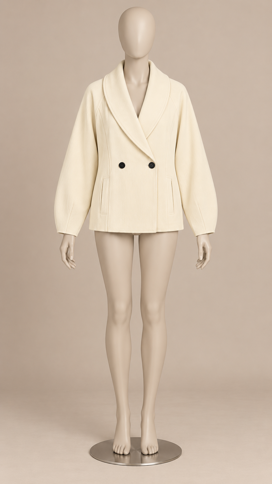 Paloma Corduroy Jacket — Beige mannequin front