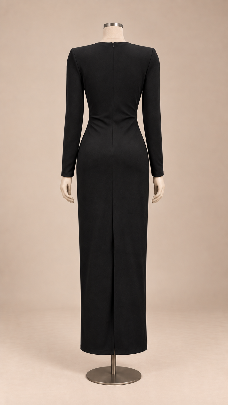 Ysabel Keyhole Maxi — Black mannequin back