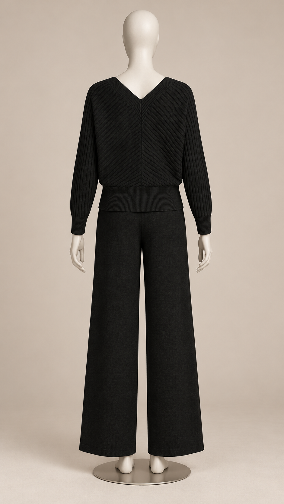 Briony Crisscross Pant Set — Black mannequin back