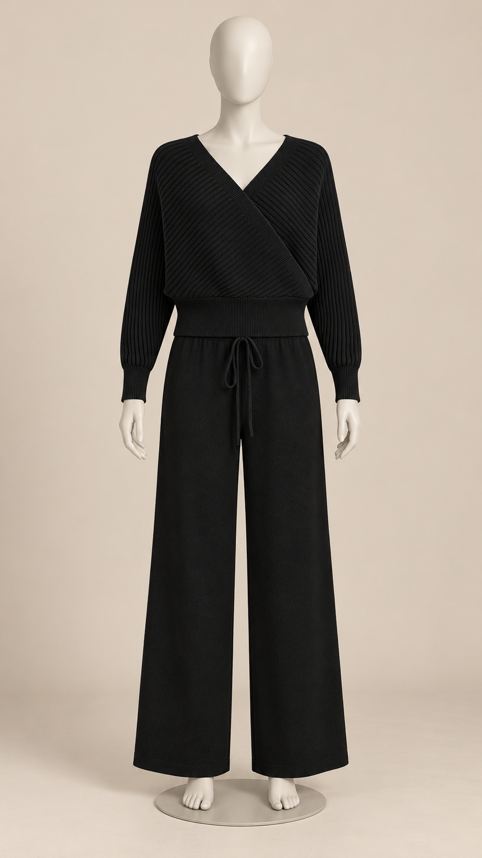 Briony Crisscross Pant Set — Black mannequin front