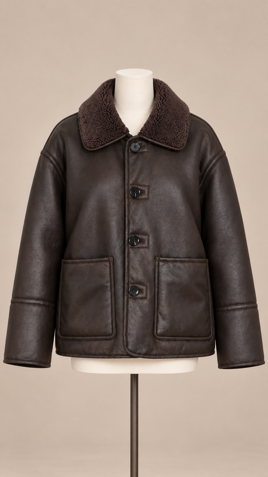 Clarisse Reversible Jacket — Black mannequin front