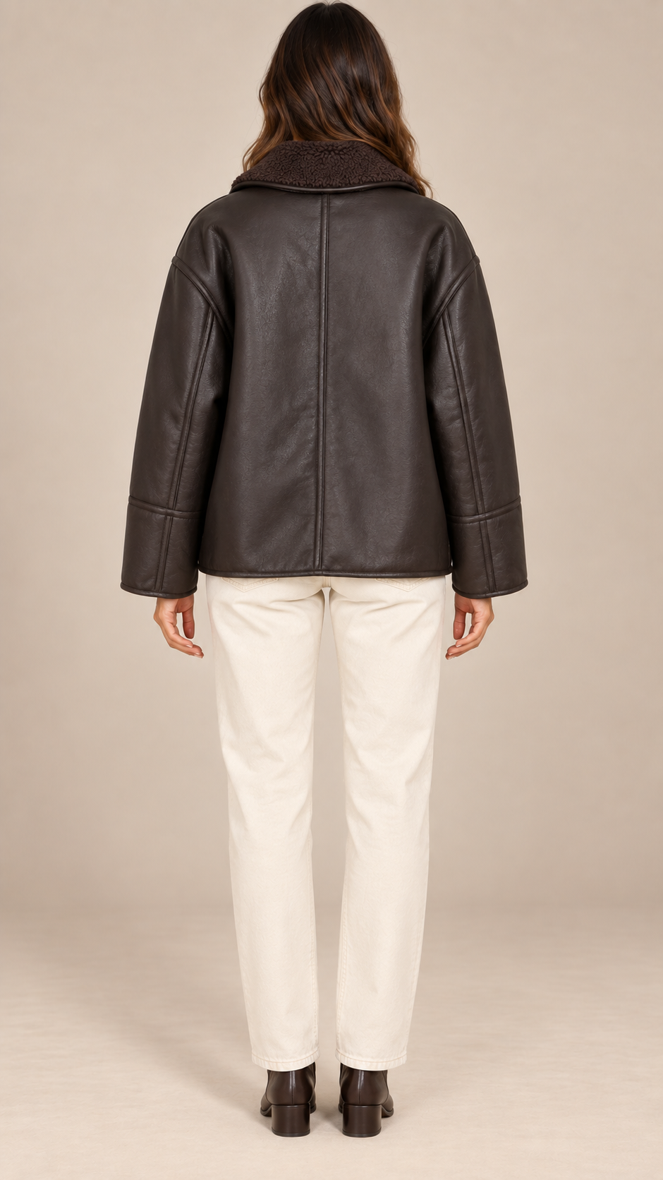 Clarisse Reversible Jacket — Black model back