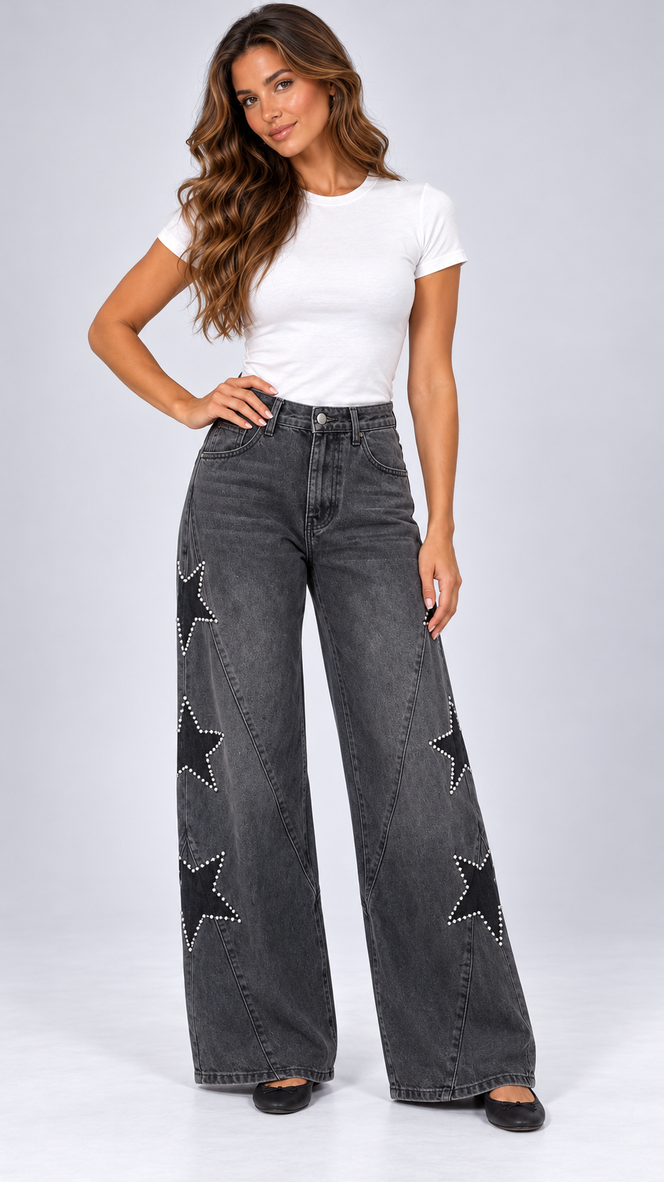 Astra Constellation Jeans — Black model front
