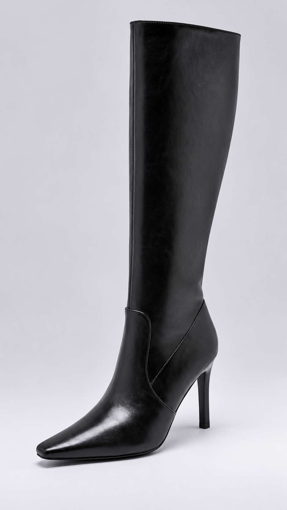 Ginevra Square-Toe Tall Boot — Black product only