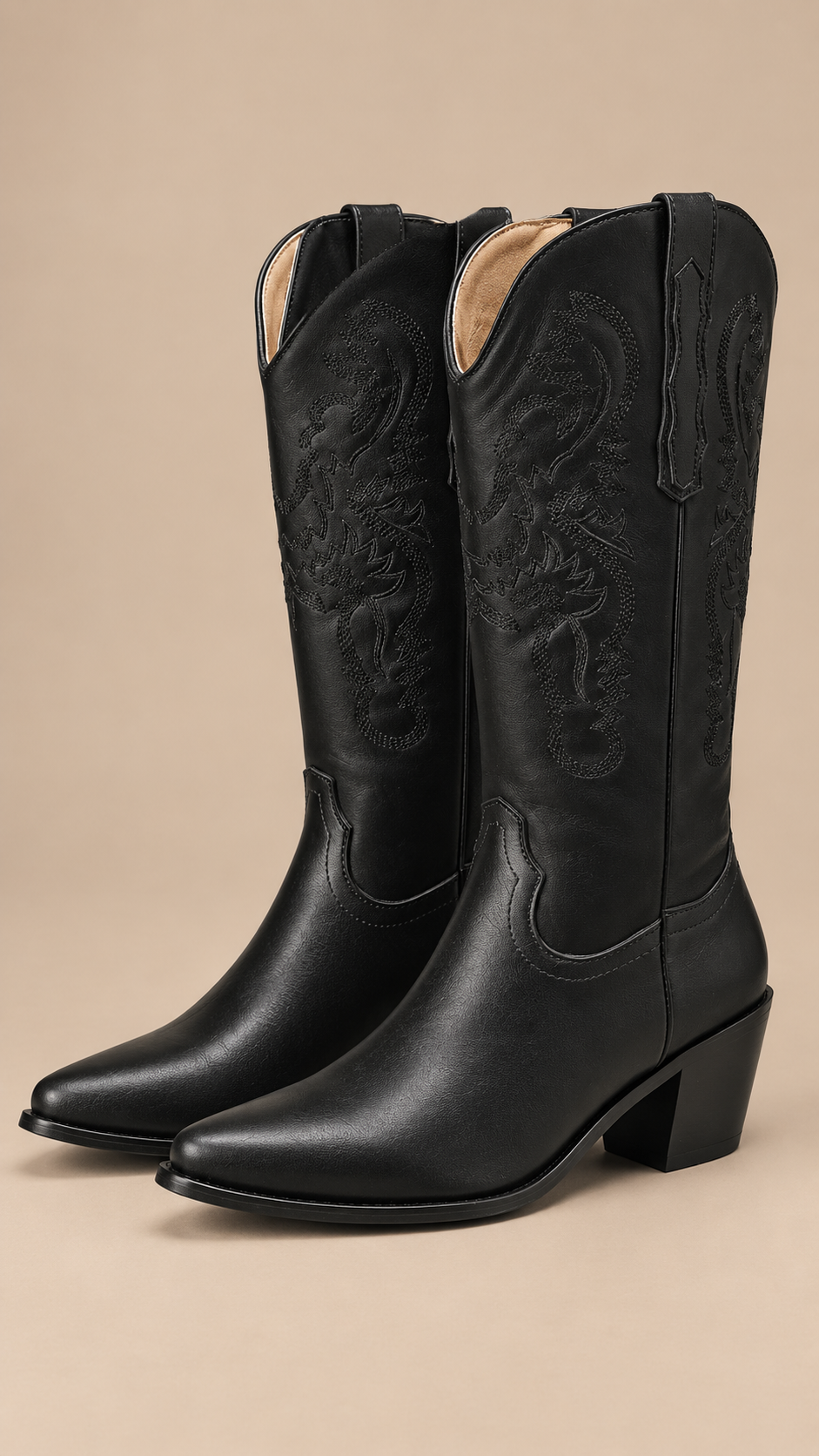 Marlena Embroidered Boots — Black product only