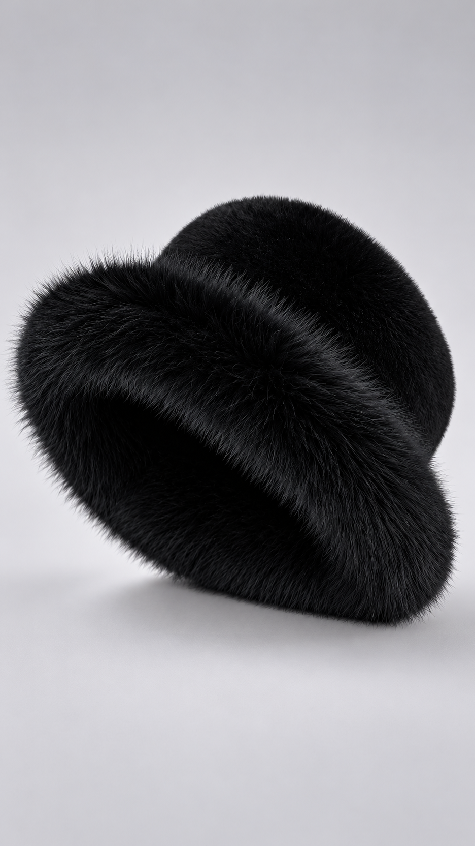 Liliane Mink-Brim Bucket Hat — Black product only