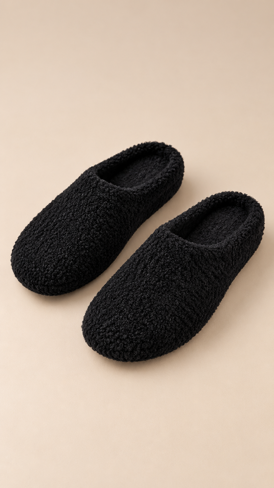 Gisella Teddy-Fleece Mule — Black product only