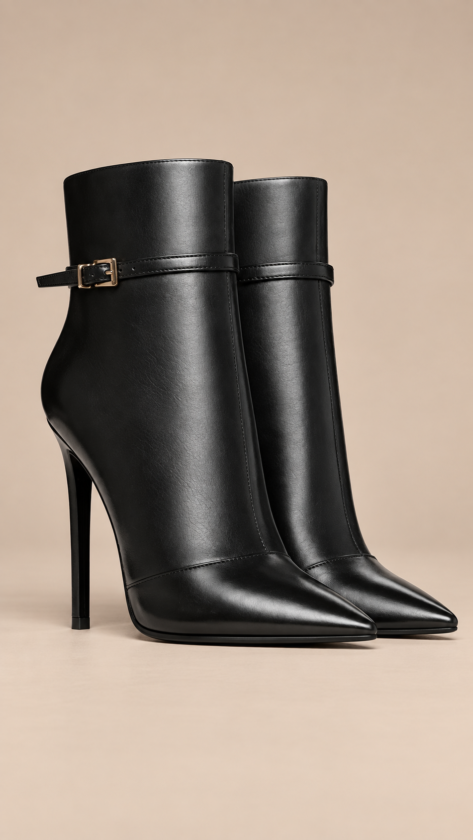 Ines Stiletto Ankle Boots — Black product only