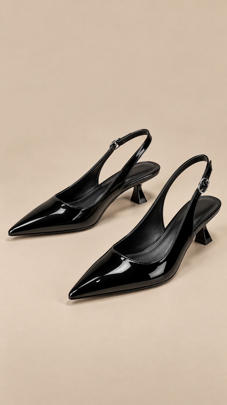 Cressida Crinkle Slingback — Black product only