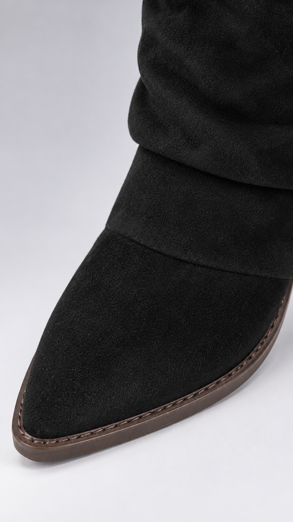 Annalena Grommet Slouch Boots — Black shoe detail