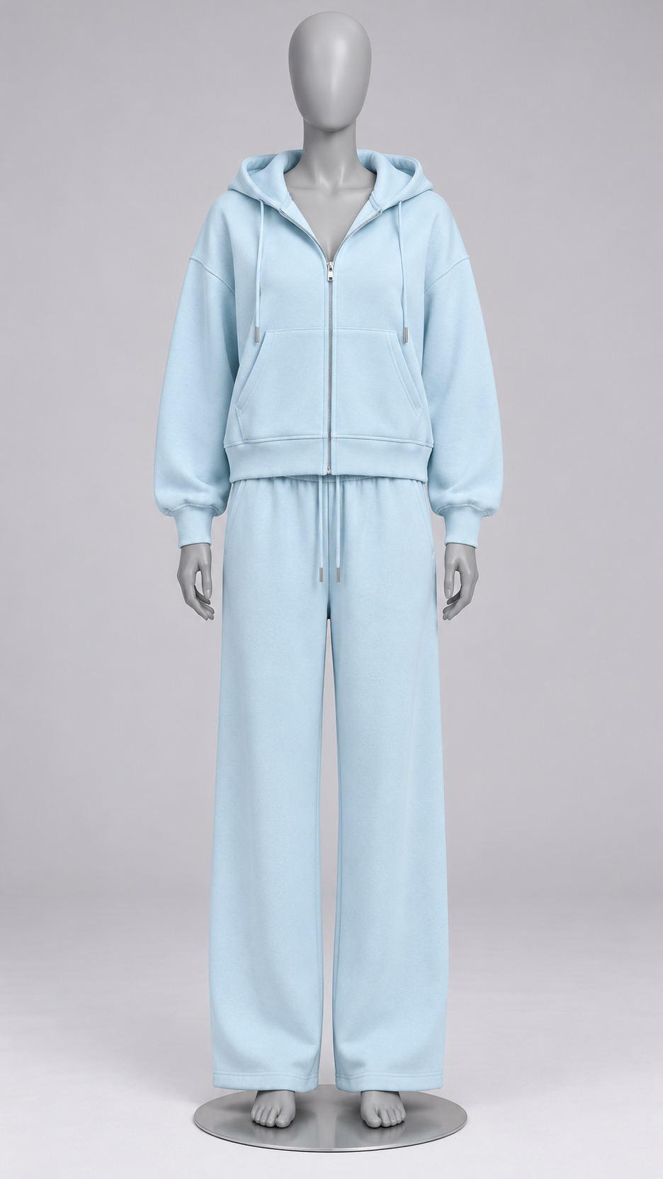 Rozalia Zip-Hoodie Set — Blue mannequin front