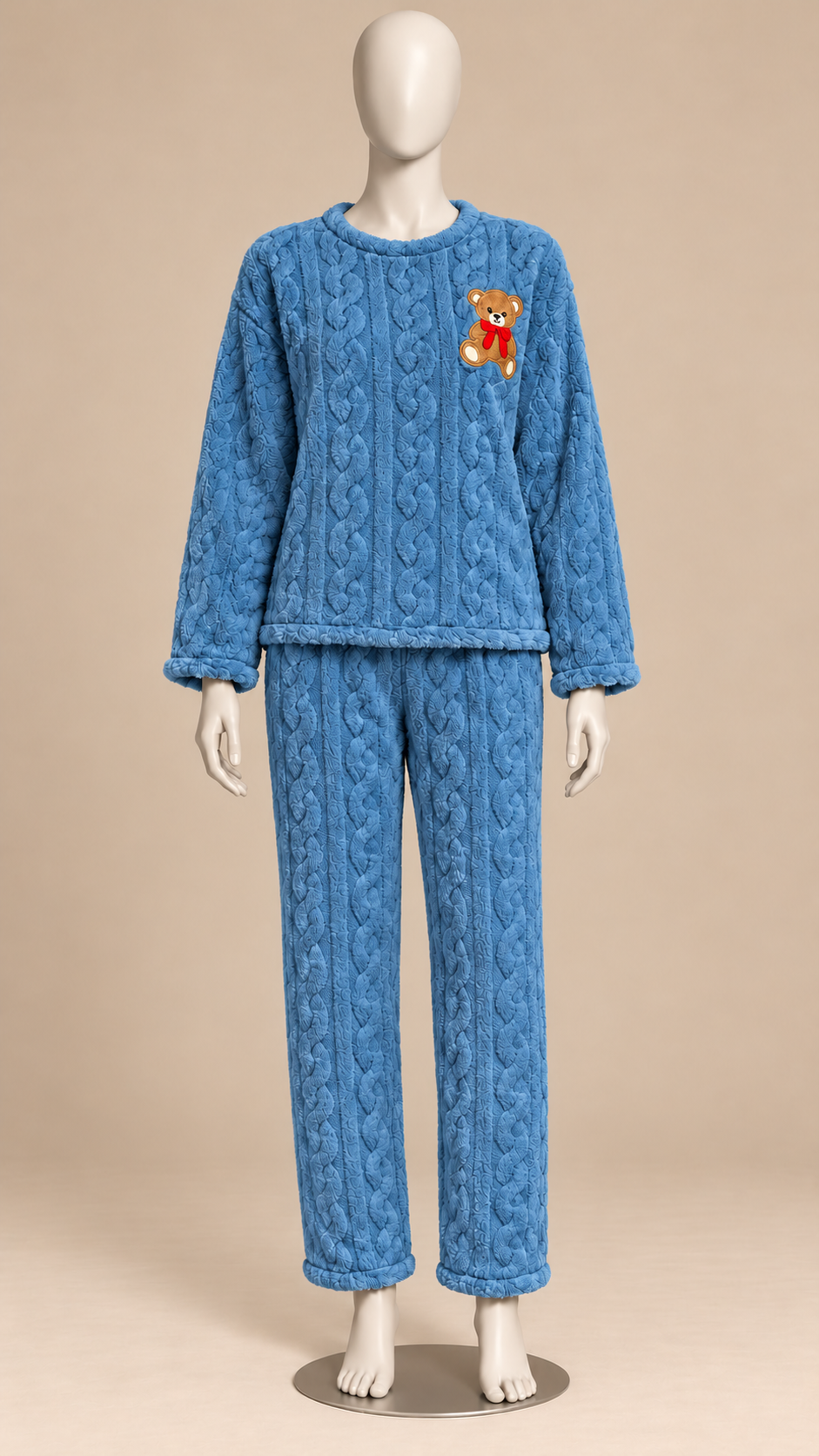 Philippa Bear-Patch Set — Blue mannequin front