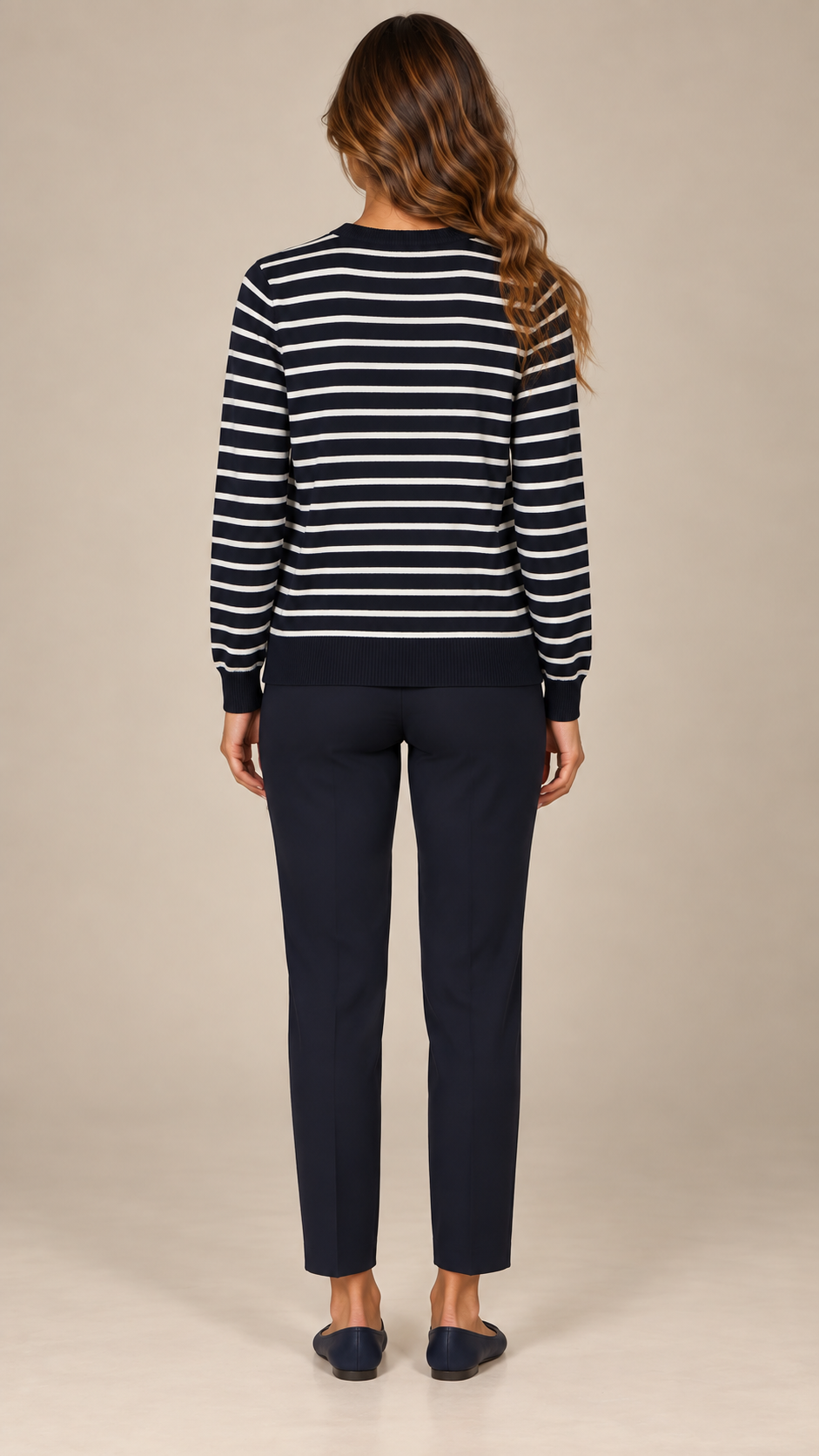 Leontine Breton Cardigan — Blue model back