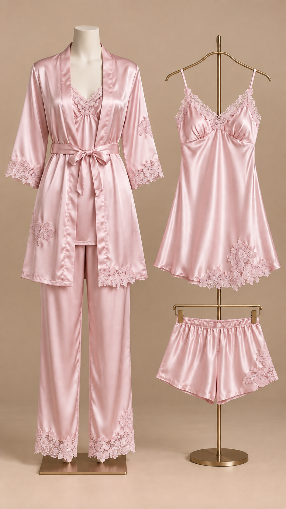 Anouk Five-Piece Set — Blush Pink mannequin front