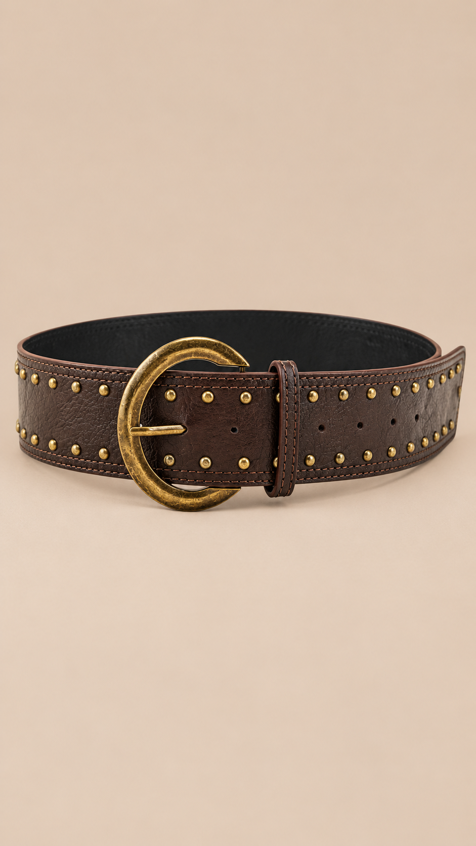 Leonie Studded Belt — Brown product only