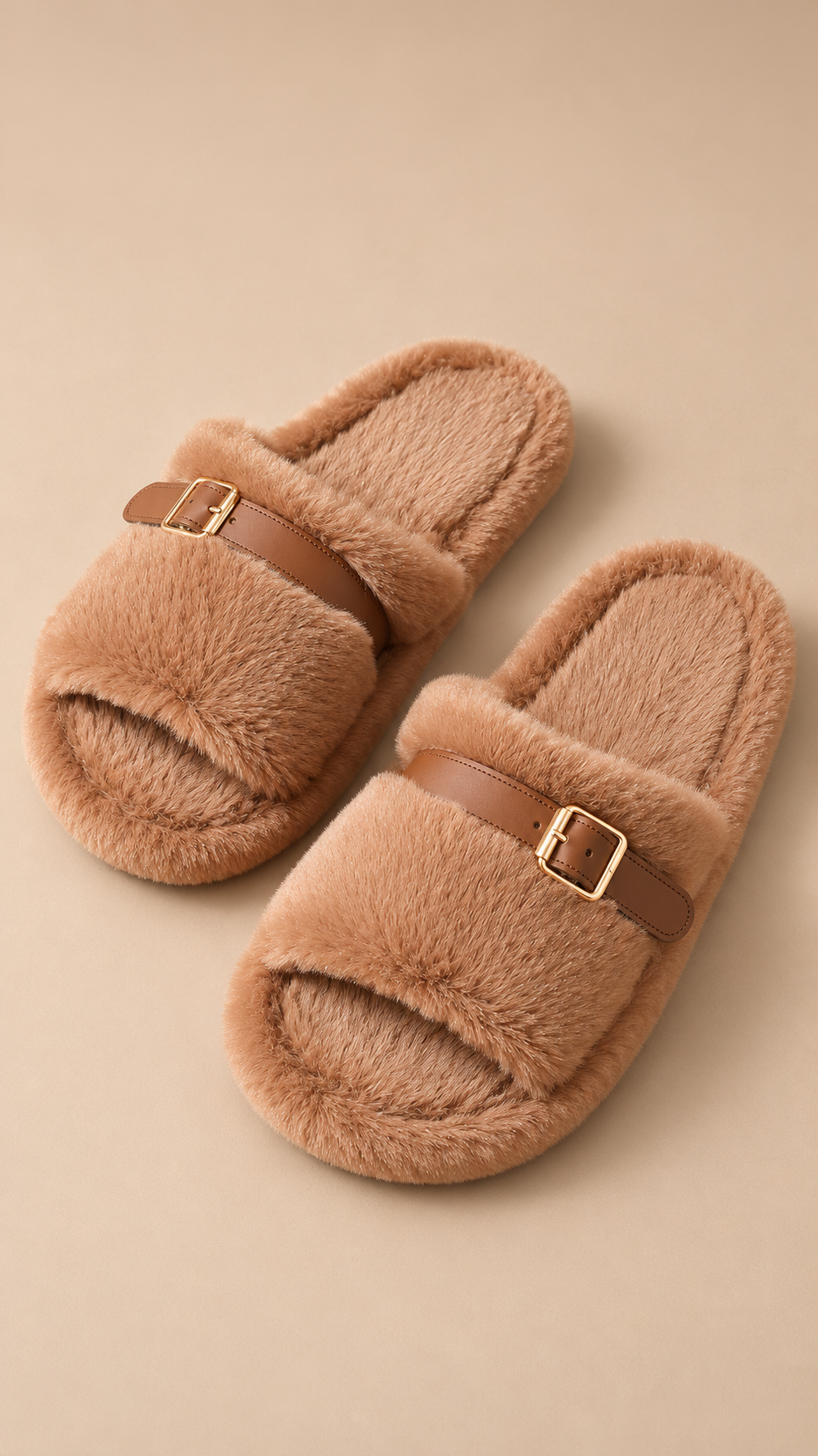 Solange Buckle Slide — Brown product only