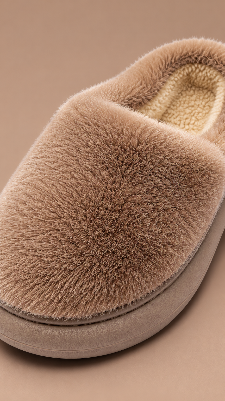 Delphine Cloud Slipper — Brown shoe detail