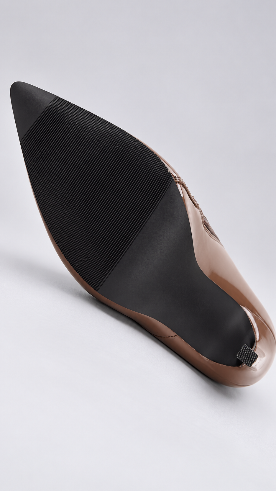 Elspeth Patent Ankle Boot — Brown shoe sole