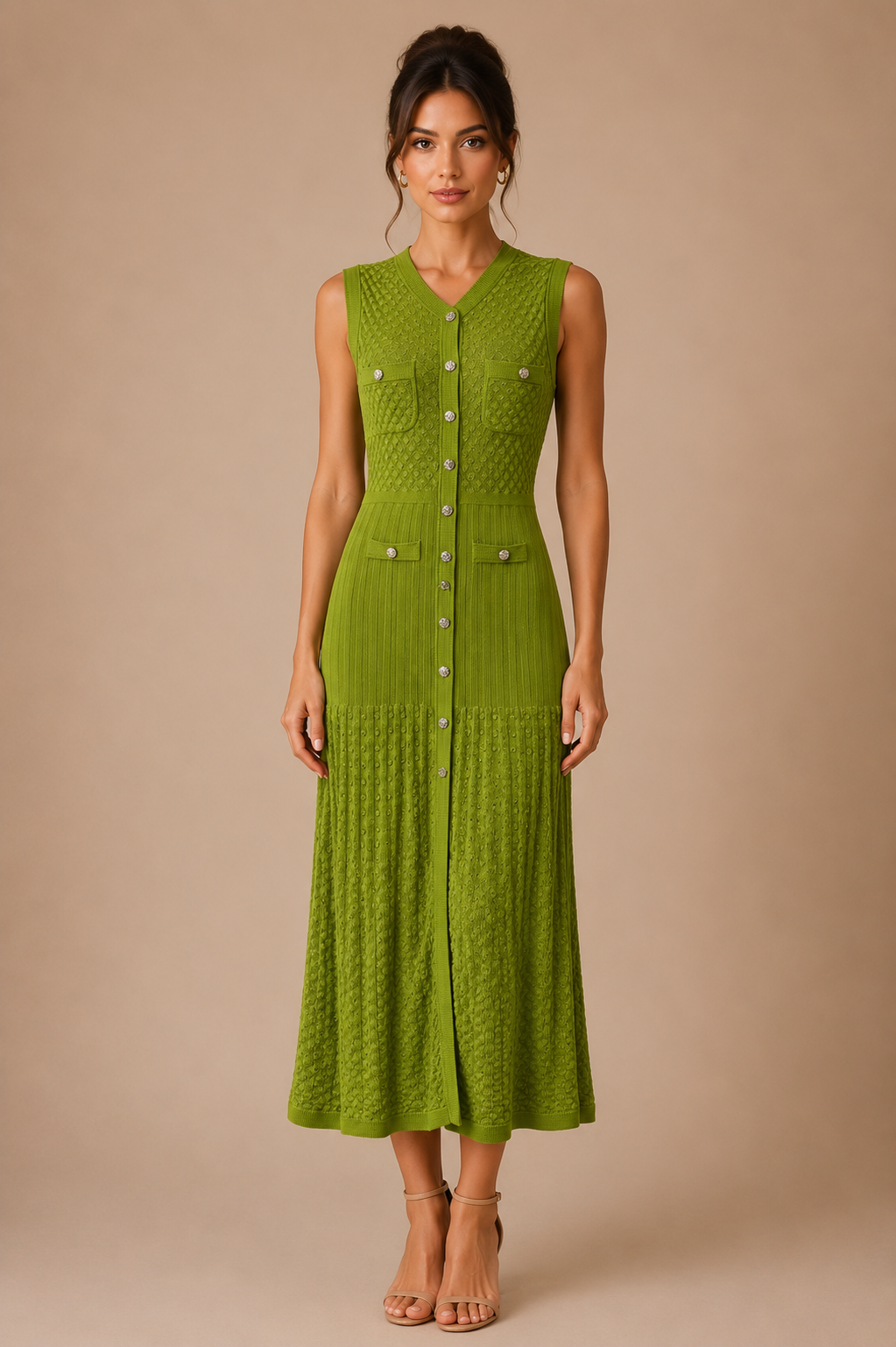 Verlina Hollow Knit Maxi Dress