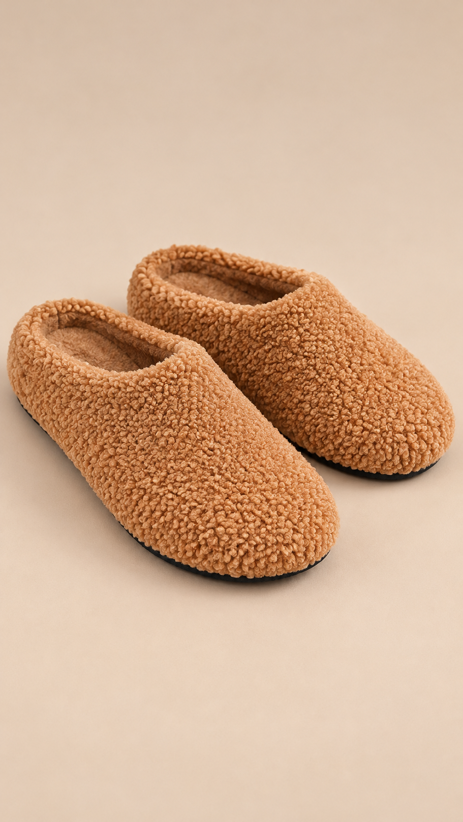Gisella Teddy-Fleece Mule — Camel product only