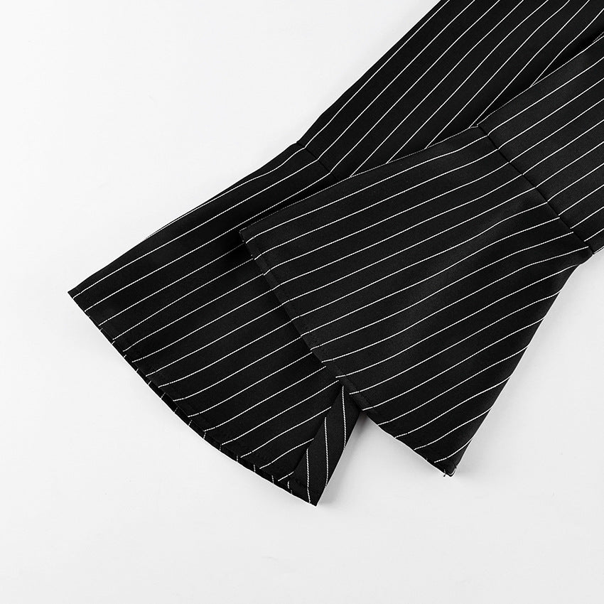Colette Pinstripe Lace Mini Dress