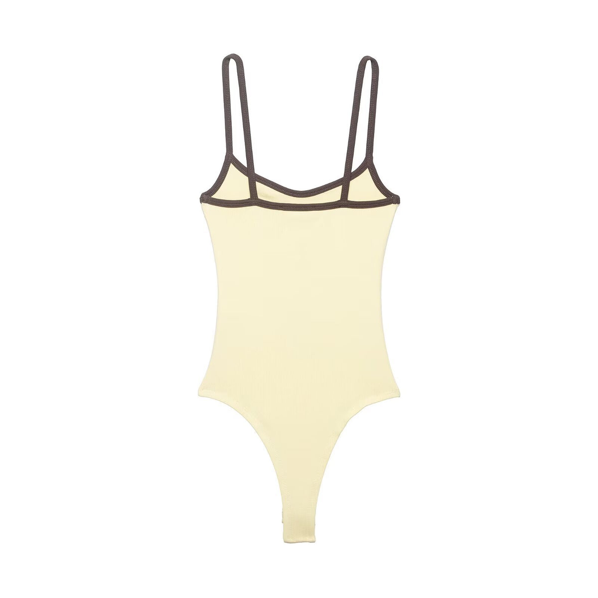 Contrast Trim Strappy Bodysuit