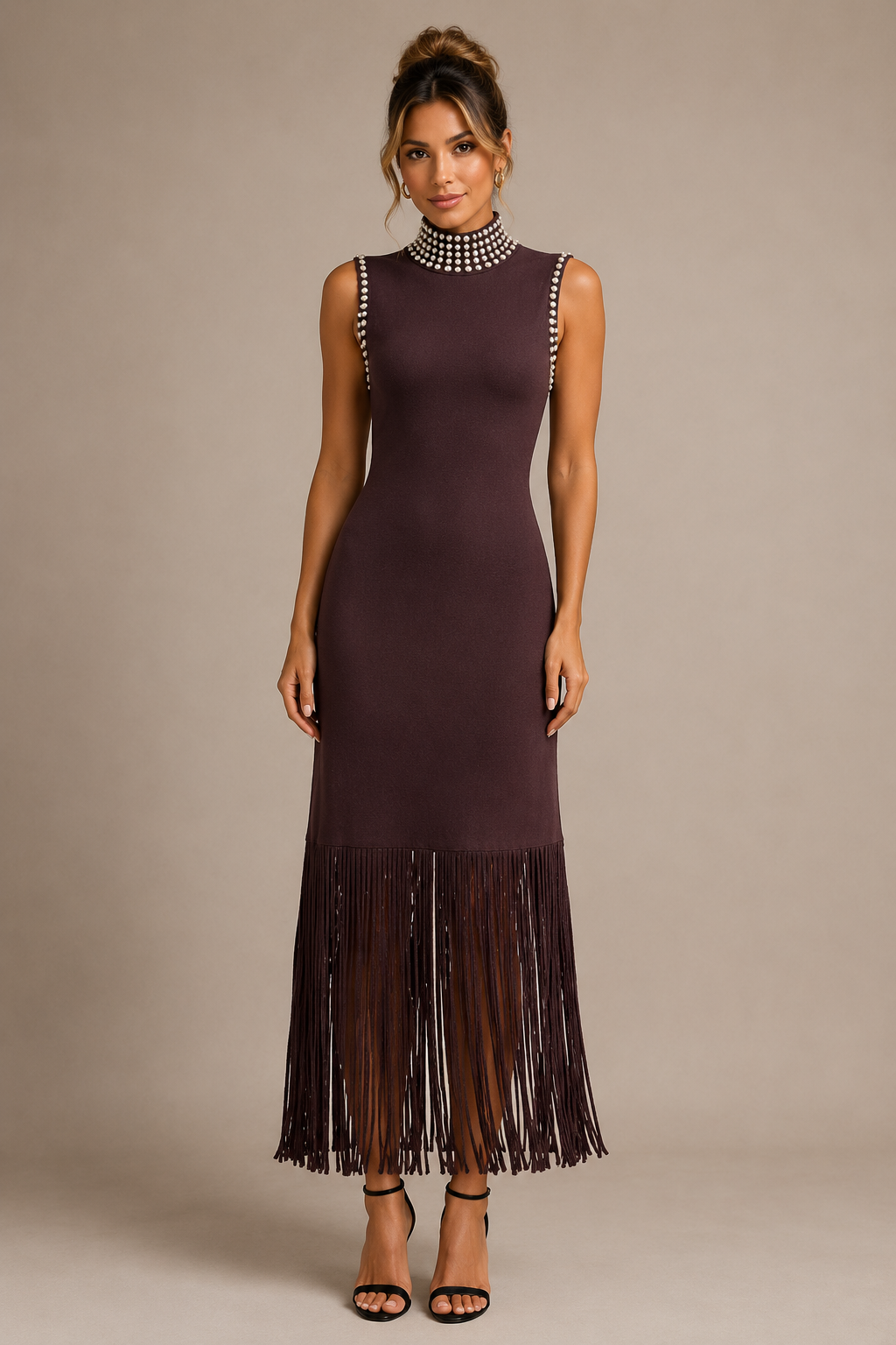 Aurex Rhinestone Maxi Dress