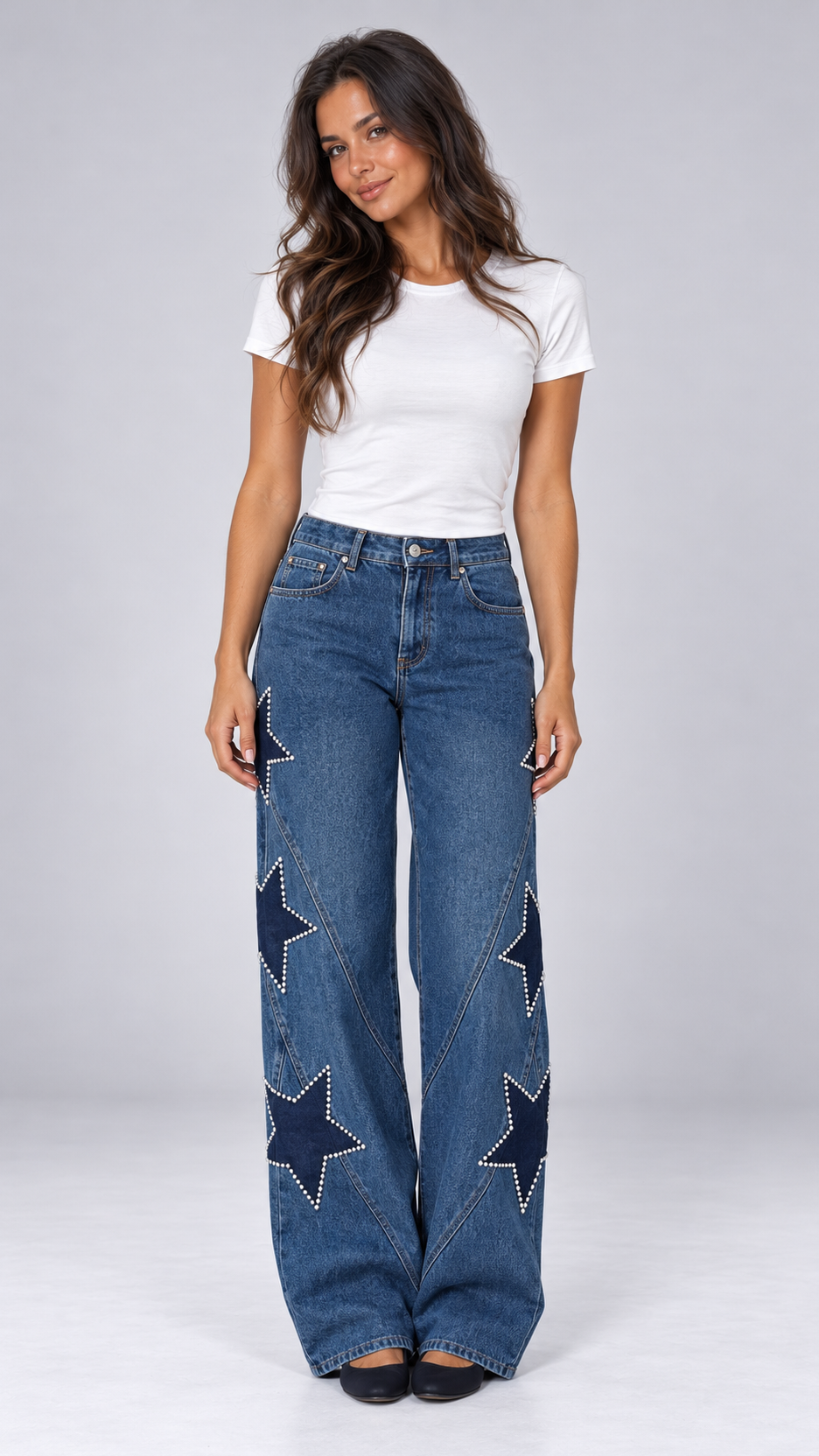 Astra Constellation Jeans — Dark Blue model front