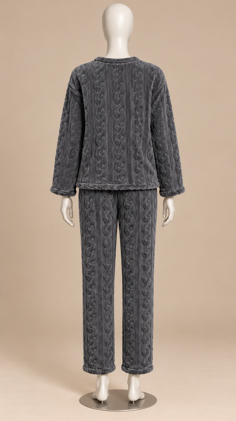 Philippa Bear-Patch Set — Dark Gray mannequin back