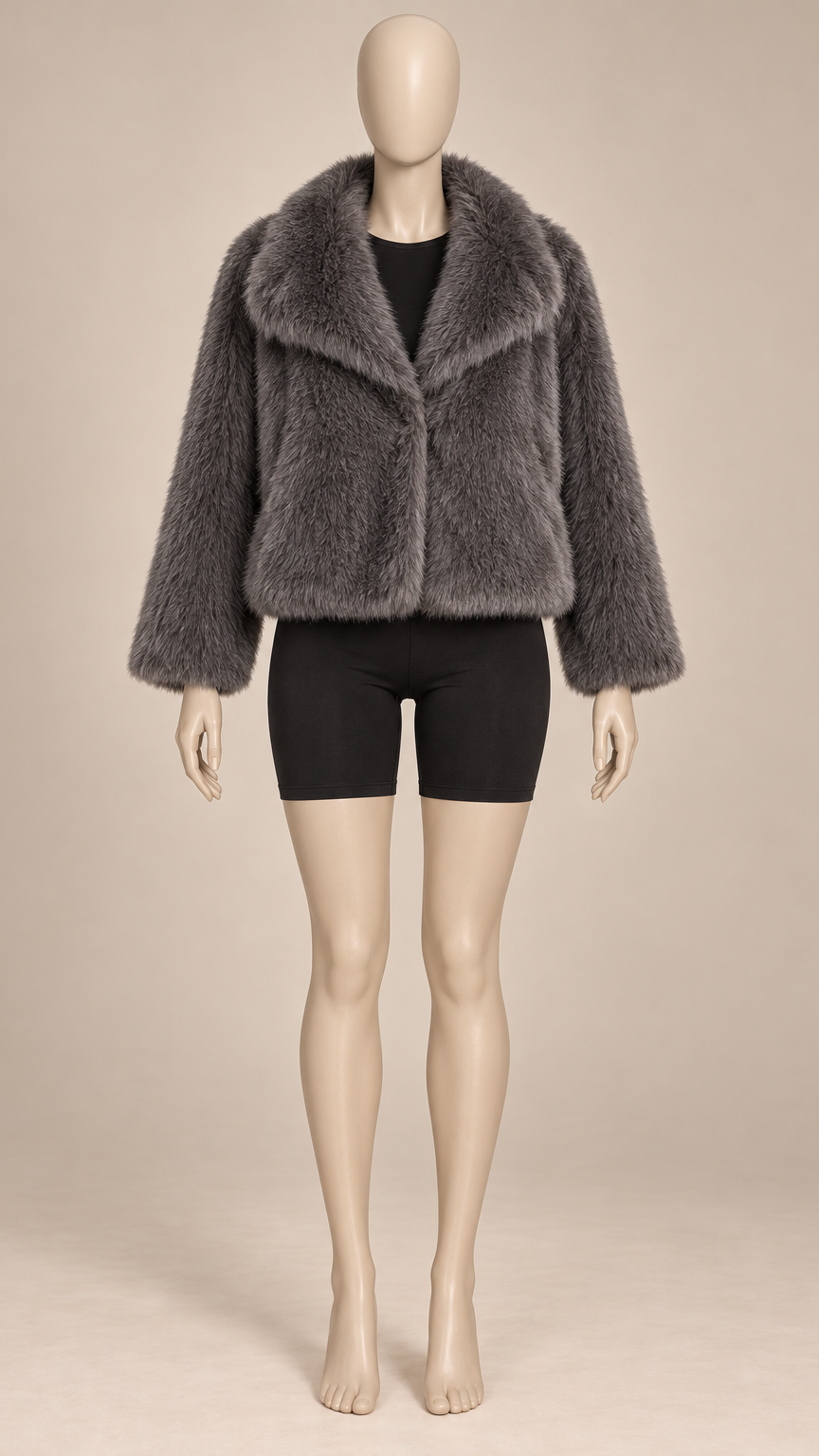 Josette Lapel Jacket — Dark Gray mannequin front