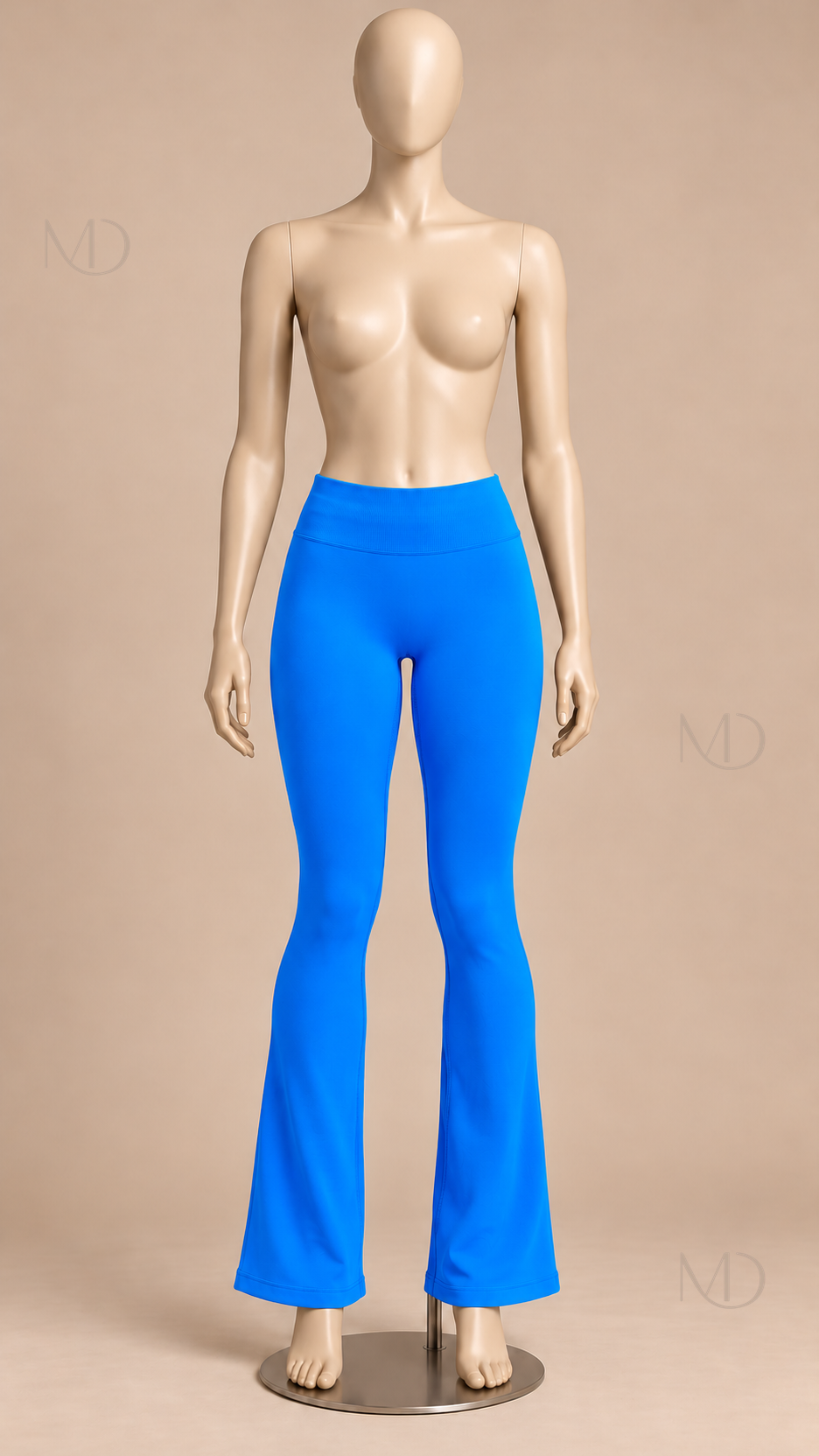 Ines Seamless Flare Pants — Electric Blue mannequin front