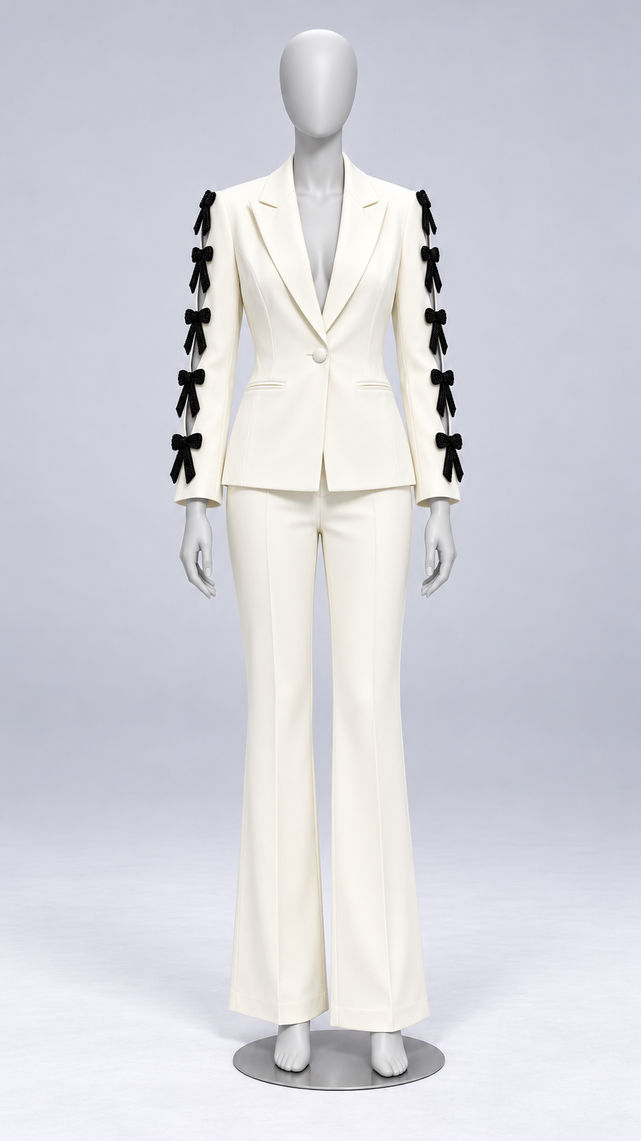 Ariadne Bow-Sleeve Suit — Gallery mannequin front