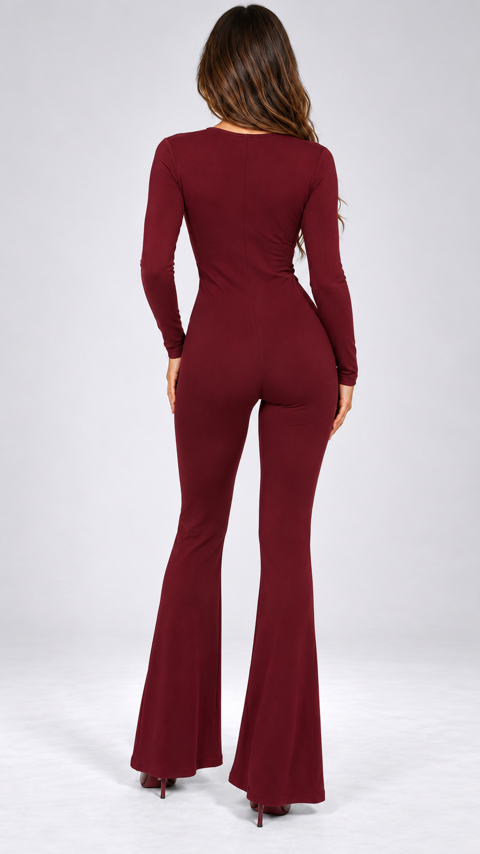 Carlotta Tie-Bust Jumpsuit — Gallery model back