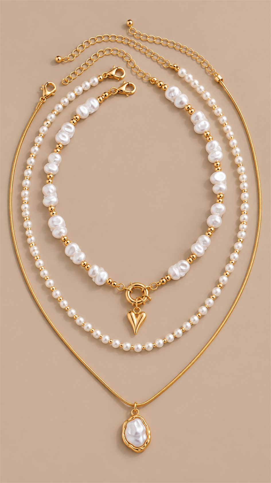 Solene Baroque Necklace — Gold product only