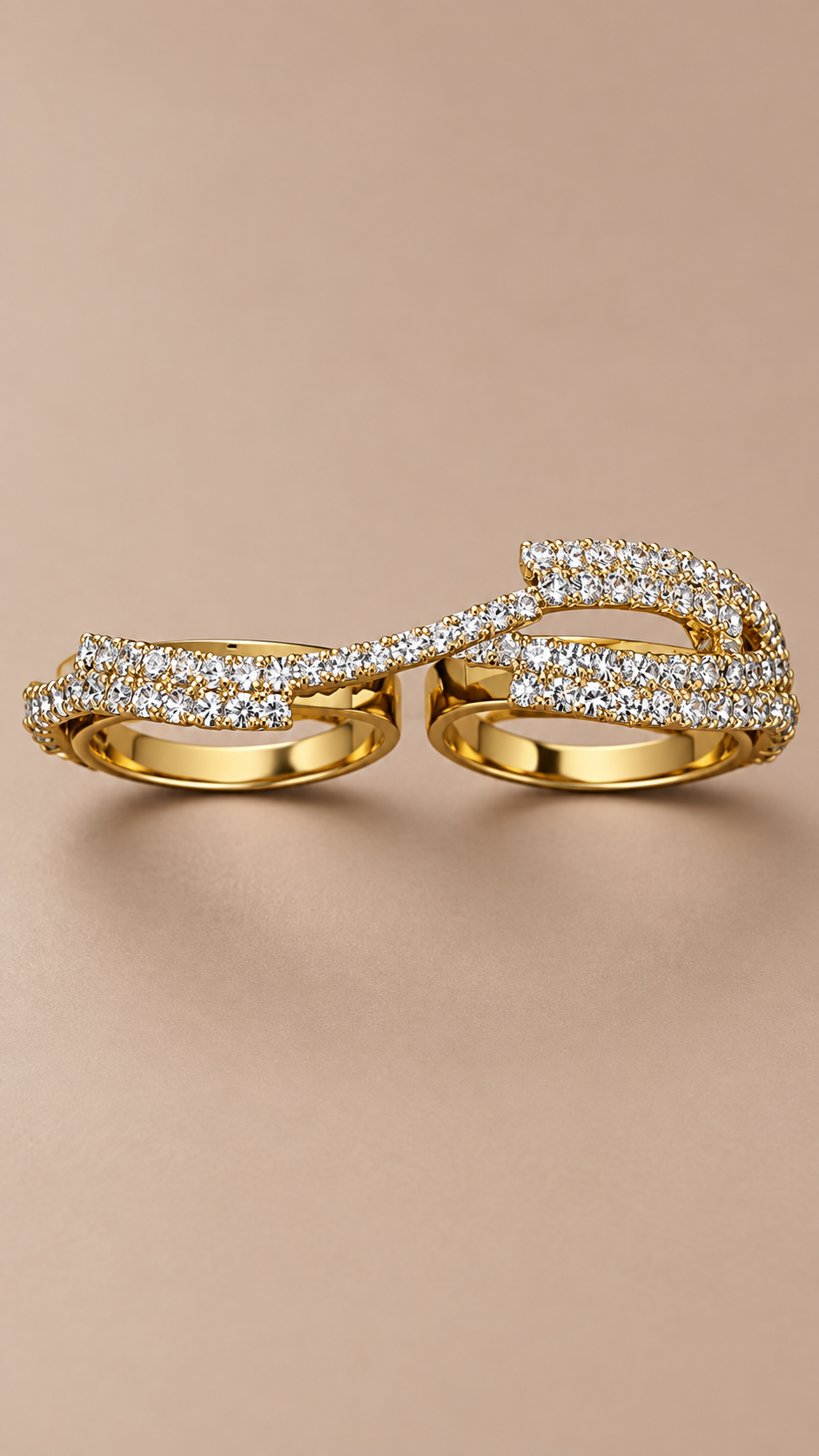 Wrenley Double-Finger Ring — Gold product only