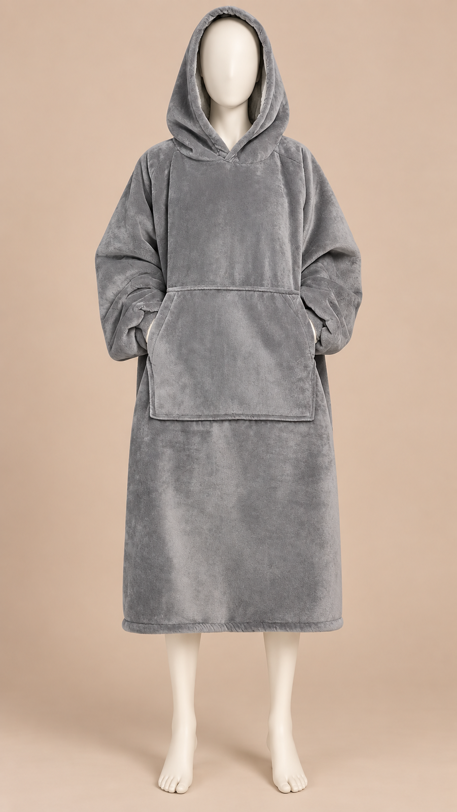 Maren Blanket Hoodie — Gray mannequin front