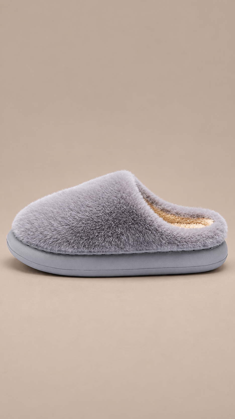 Delphine Cloud Slipper — Gray shoe side