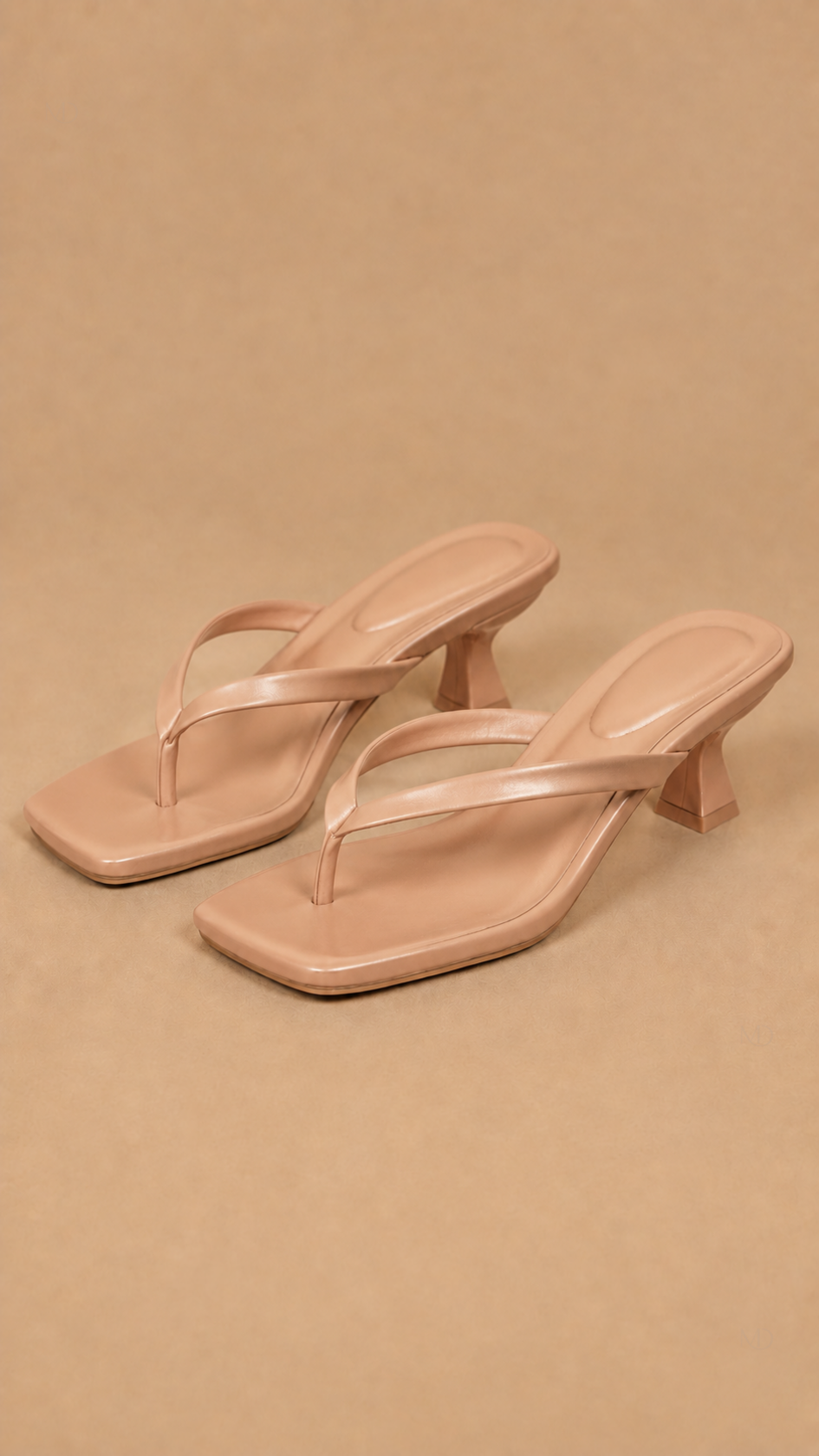 Isla Thong Heel Sandals - Apricot product view