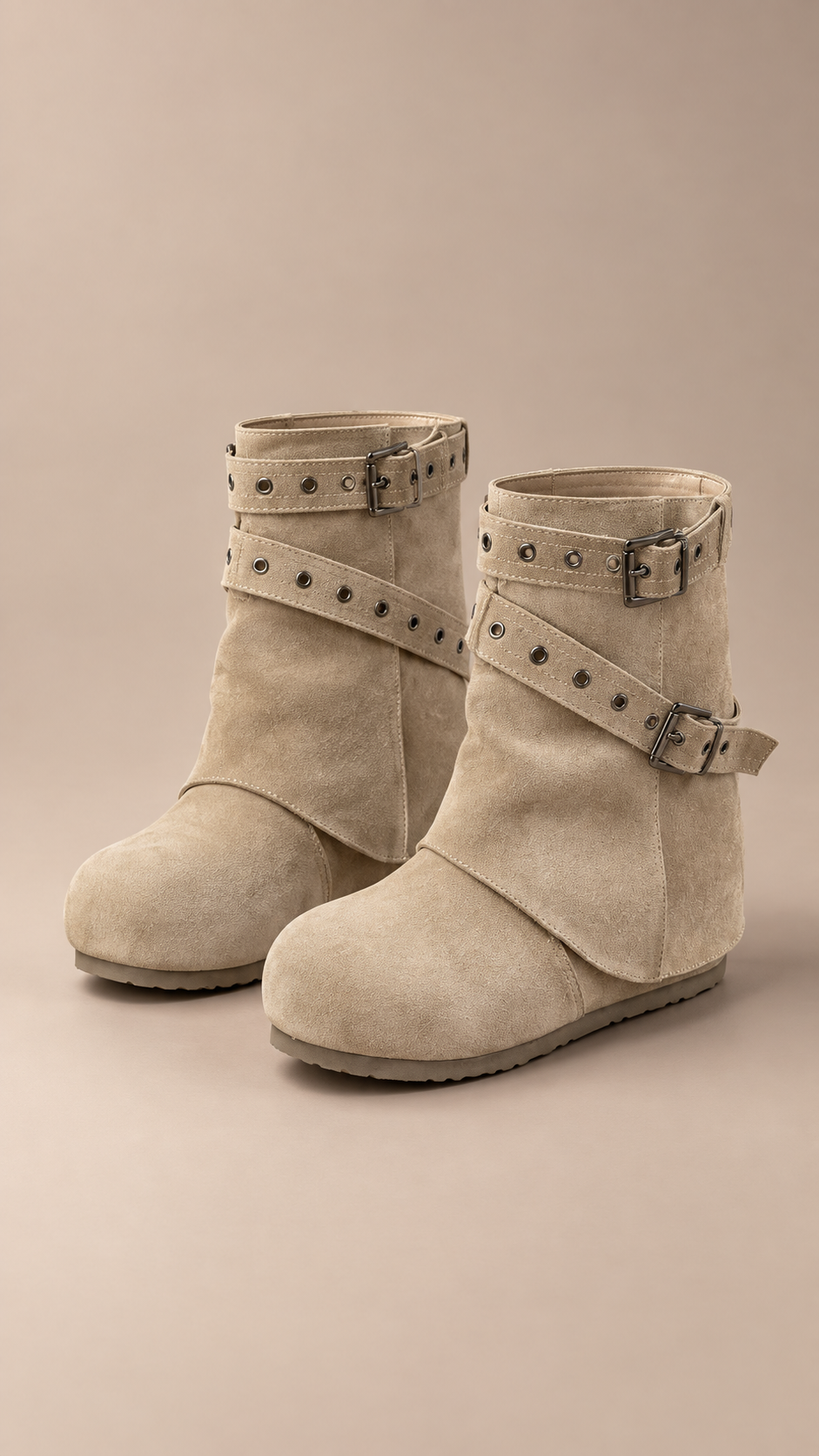 Marlowe Studded Boots — khaki product only